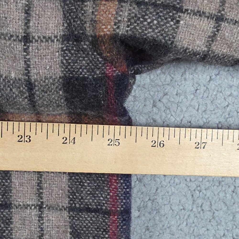 Vintage Flannel Shirt Mens Size XL Brown Tartan Plaid Regular Fit Wool Blend VTG - Picture 11 of 12